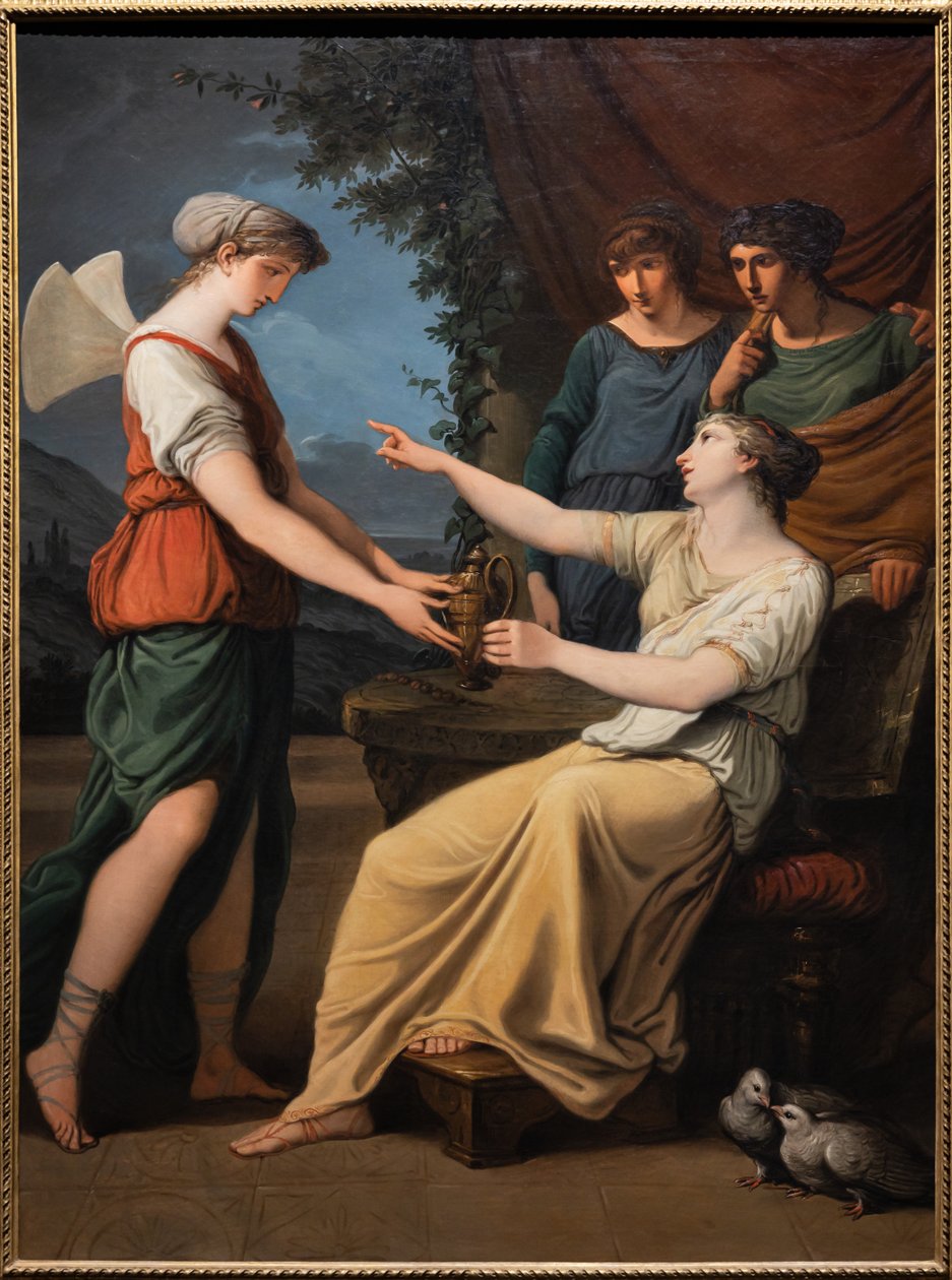 "Venus beordrer Psyche til at hente Styxens vande" af Felice Gianni