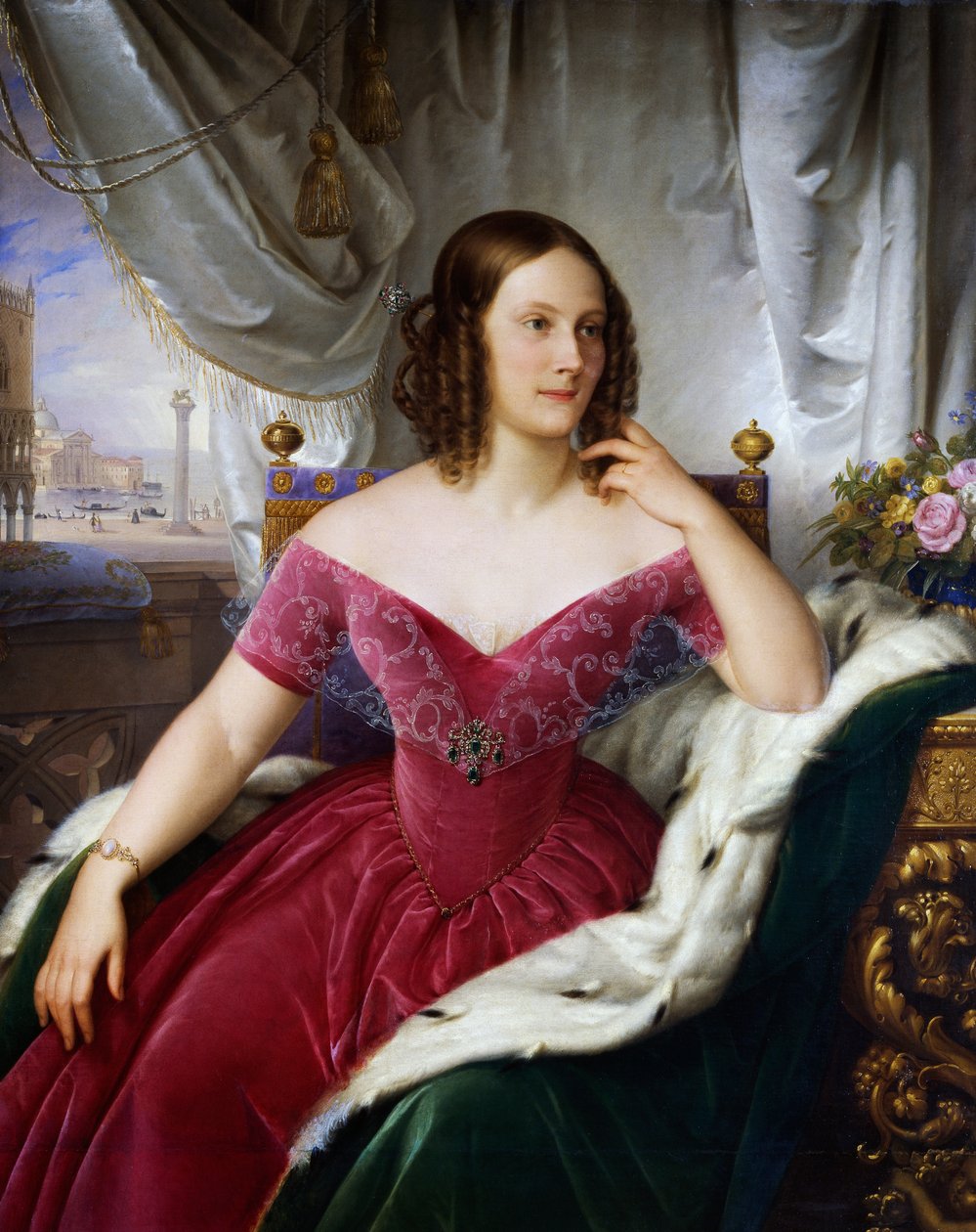 Portræt af Marie Friederike Charlotte von Wurttemberg (Stoccarda af Felice Schiavoni