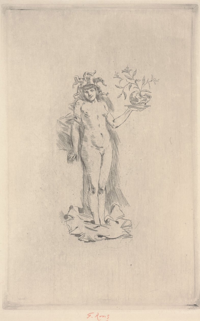 Dance Folie (ætsning) af Félicien Rops