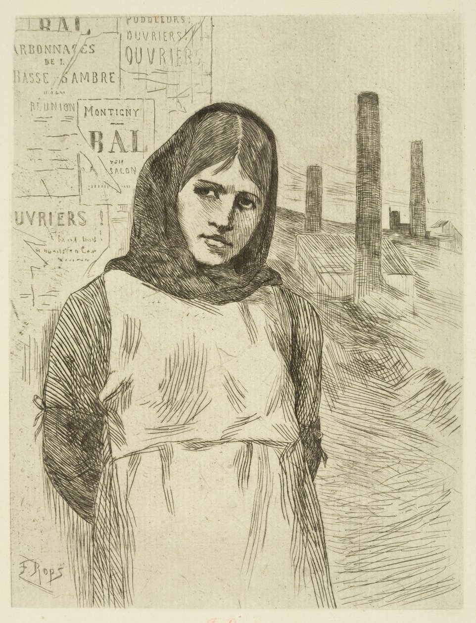 Strejken (Kulsvierkvinden) af Félicien Rops
