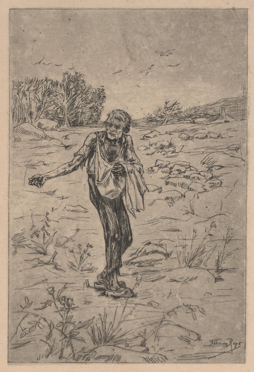 Lignernes sår (radering) af Félicien Rops