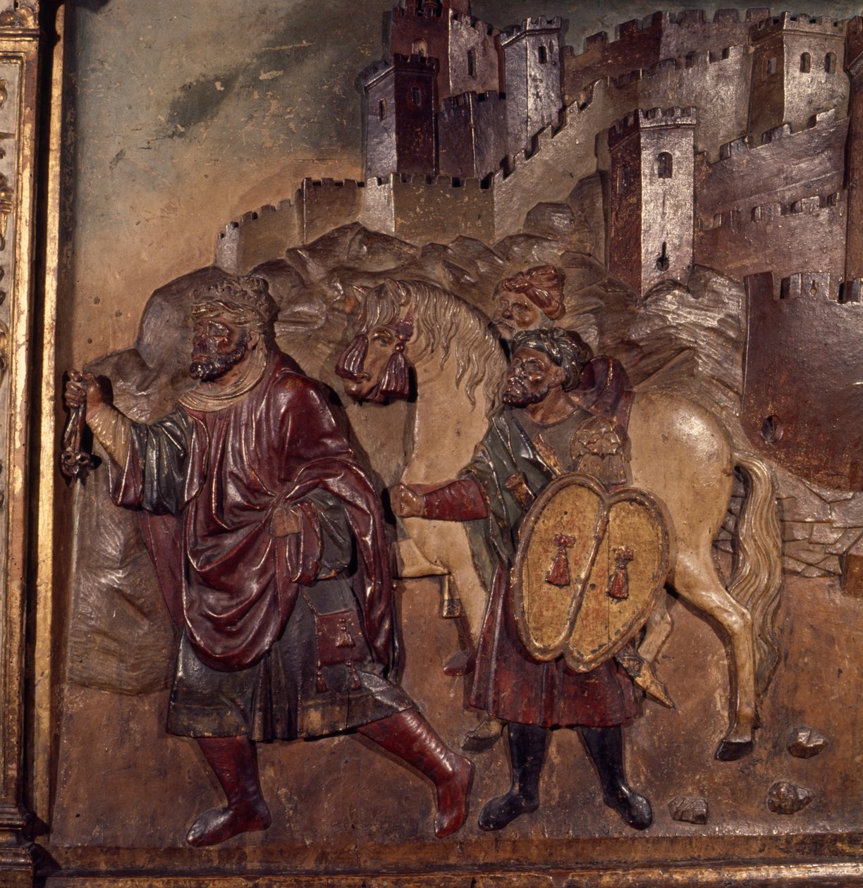 Den sidste muslimske konge af Granada forlod byen i 1492 (udskåret træ) af Felipe Bigarny or Vigarny