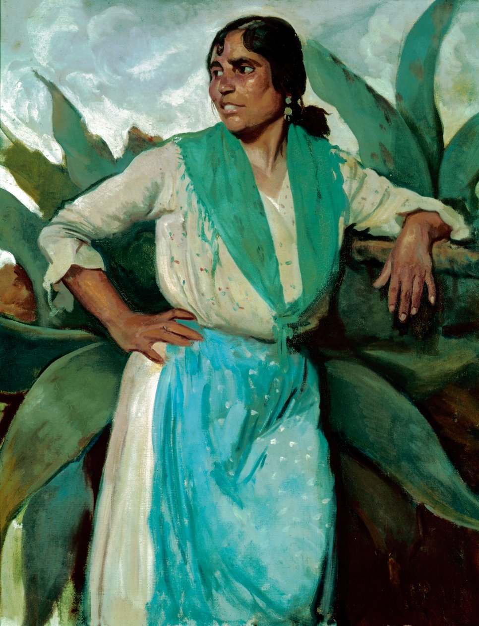 Sigøjnerkvinde, ca. 1929 (olie på lærred) af Felipe Abarzuza y Rodriguez de Arias