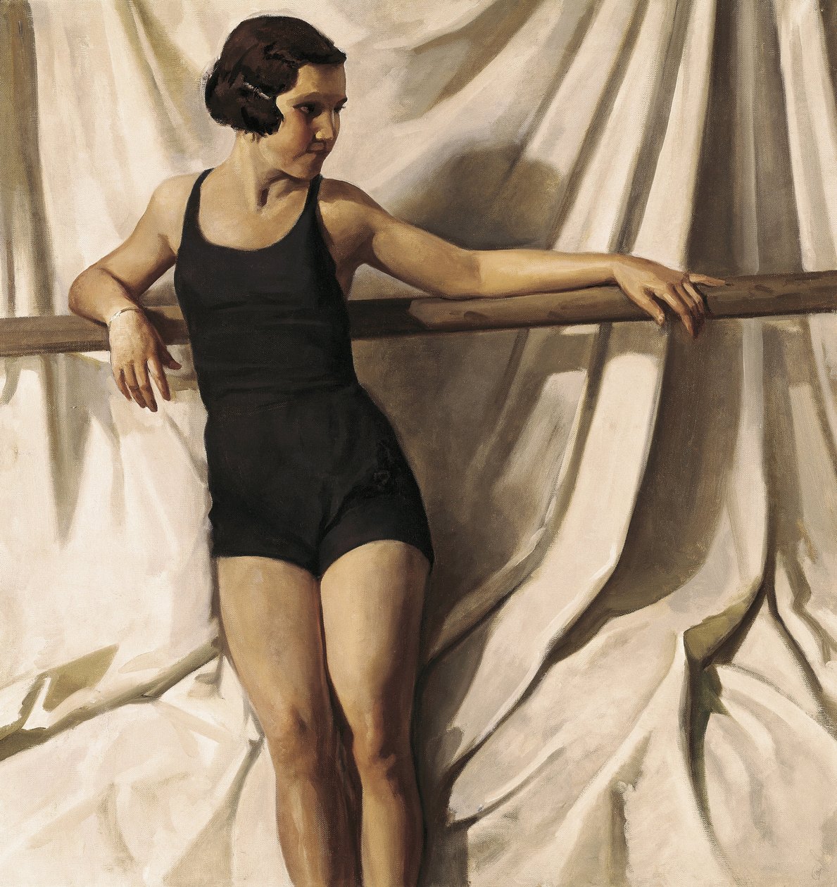 Ung badende (olie på lærred) af Felipe Abarzuza y Rodriguez de Arias