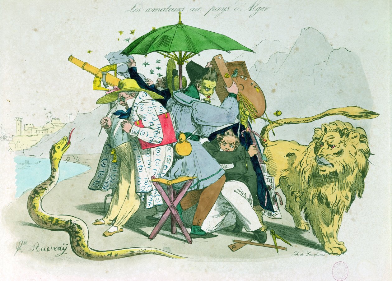Amatørmalere og forfattere i Algeriet, 1830 af Felix Auvray