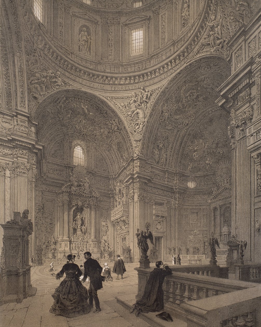 Kapel af St. Ignatius af Loyola, Chiesa del Gesu, illustration fra albummet 