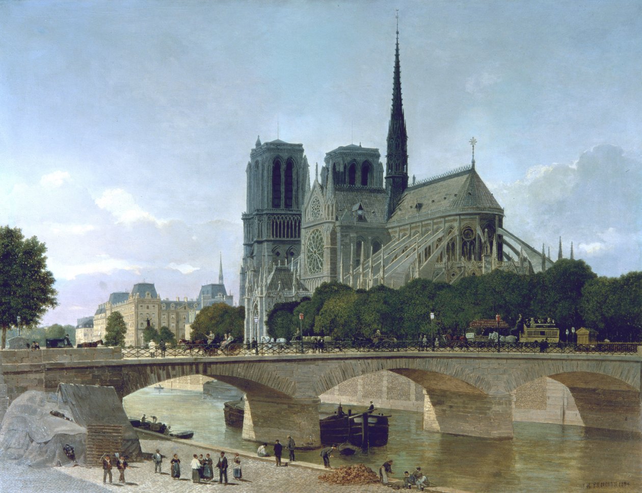 Notre Dame, Paris, 1884 af Felix Benoist