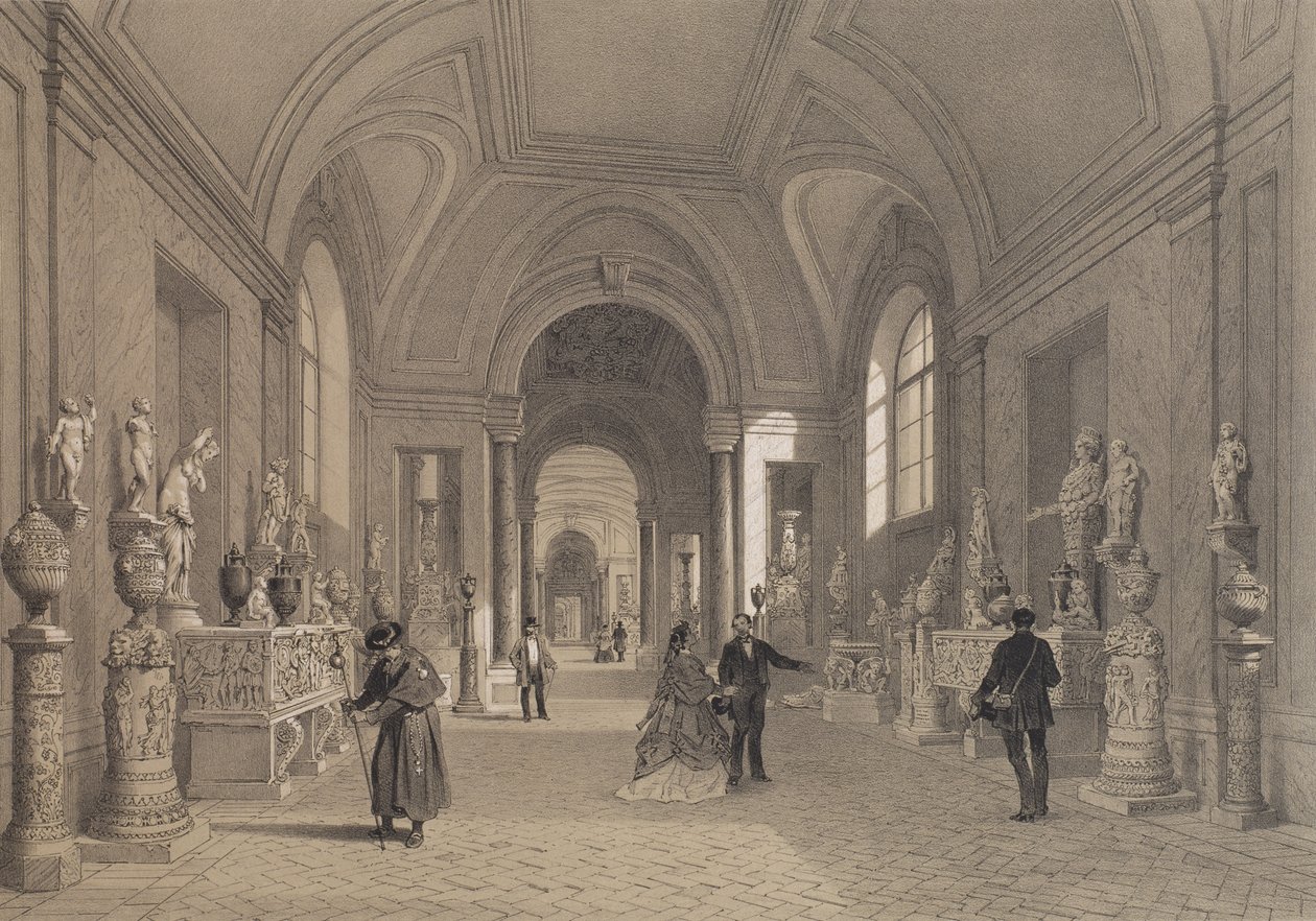 Vatikanets museer, Galleri of the Candelabra, Rom, illustration fra albummet 