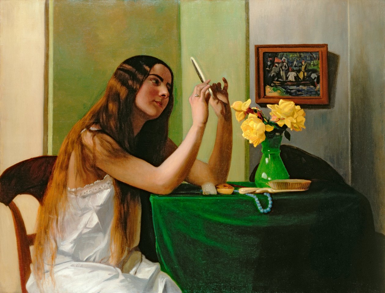Ved sminkebordet, 1911 af Felix Edouard Vallotton