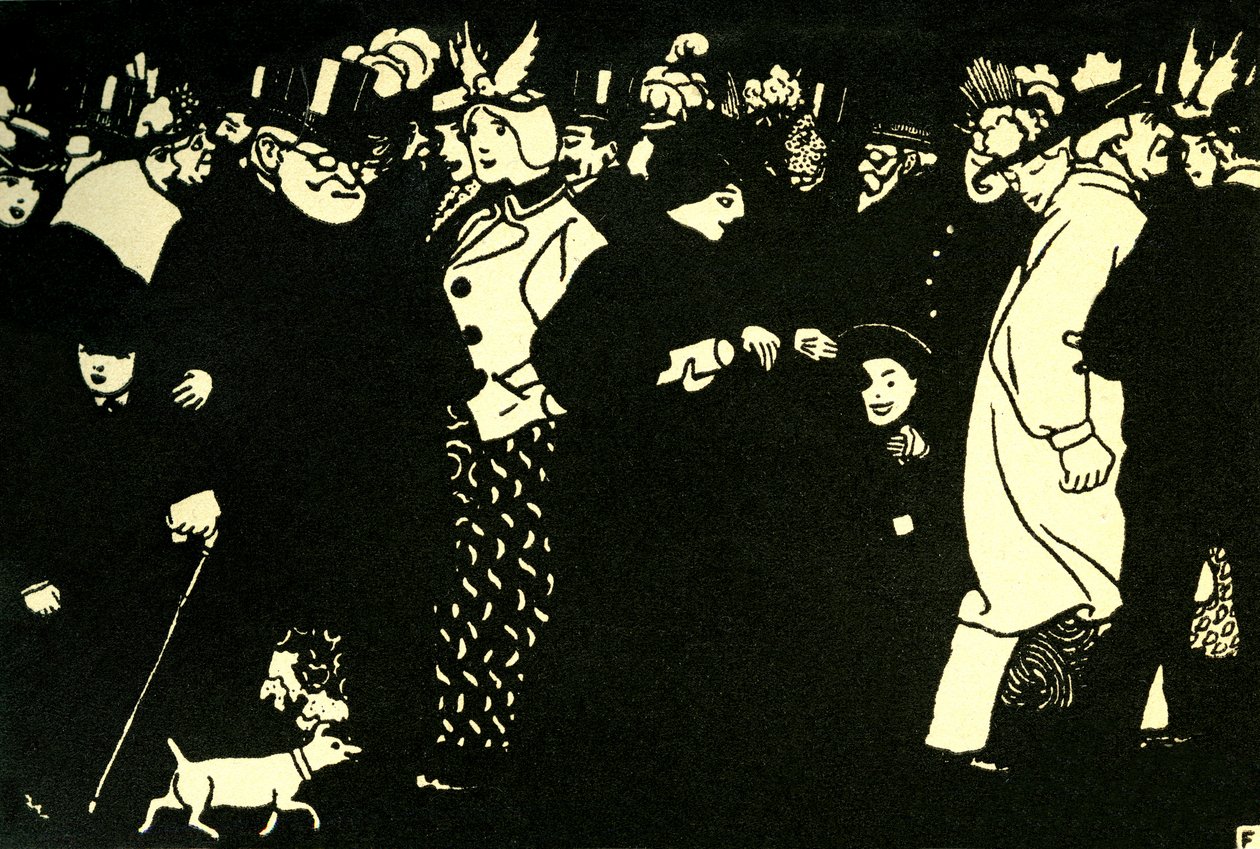 Die Strasse - Træsnit af Félix Vallotton af Felix Edouard Vallotton