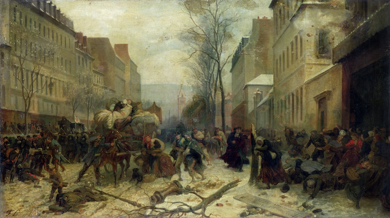Bombardementet af Paris i 1871 af Felix Philippoteaux