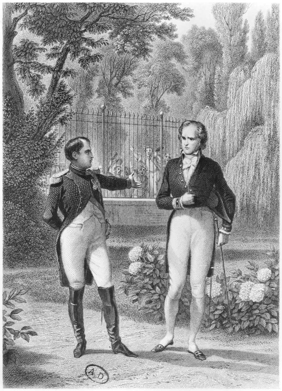 Møde mellem Napoleon I (1769-1821) og Benjamin Constant de Rebecque (1767-1830) fra 