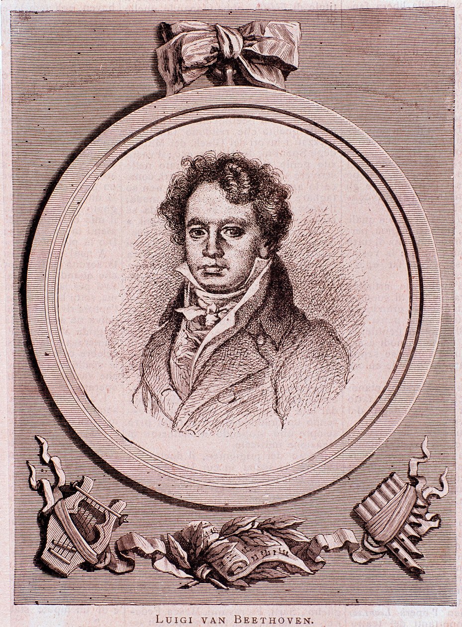Portræt af den tyske komponist Ludwig van Beethoven af Felix Auguste Clement