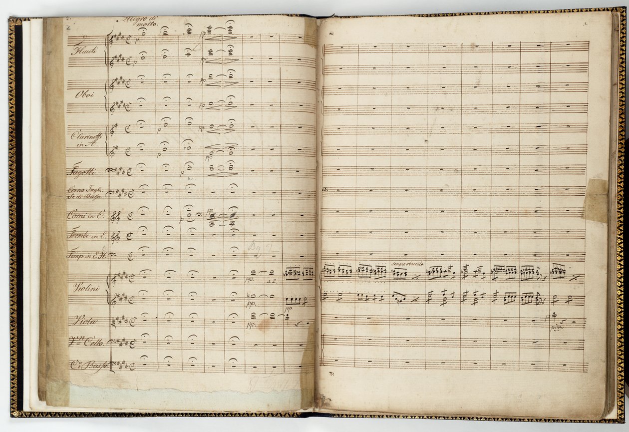 Manuskriptpartitur til "En skærsommernatsdrøm", af Felix Mendelssohn af Felix Bartholdy Mendelssohn