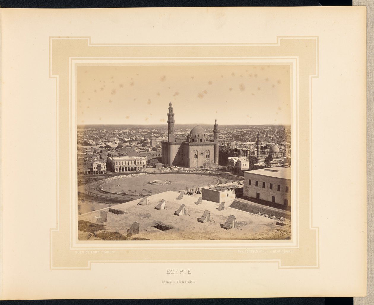 Egypten: Kairo, set fra Citadellet af Félix Bonfils