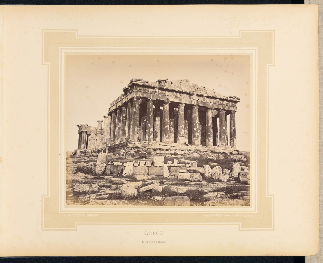 Grækenland: Parthenon i Athen af Félix Bonfils