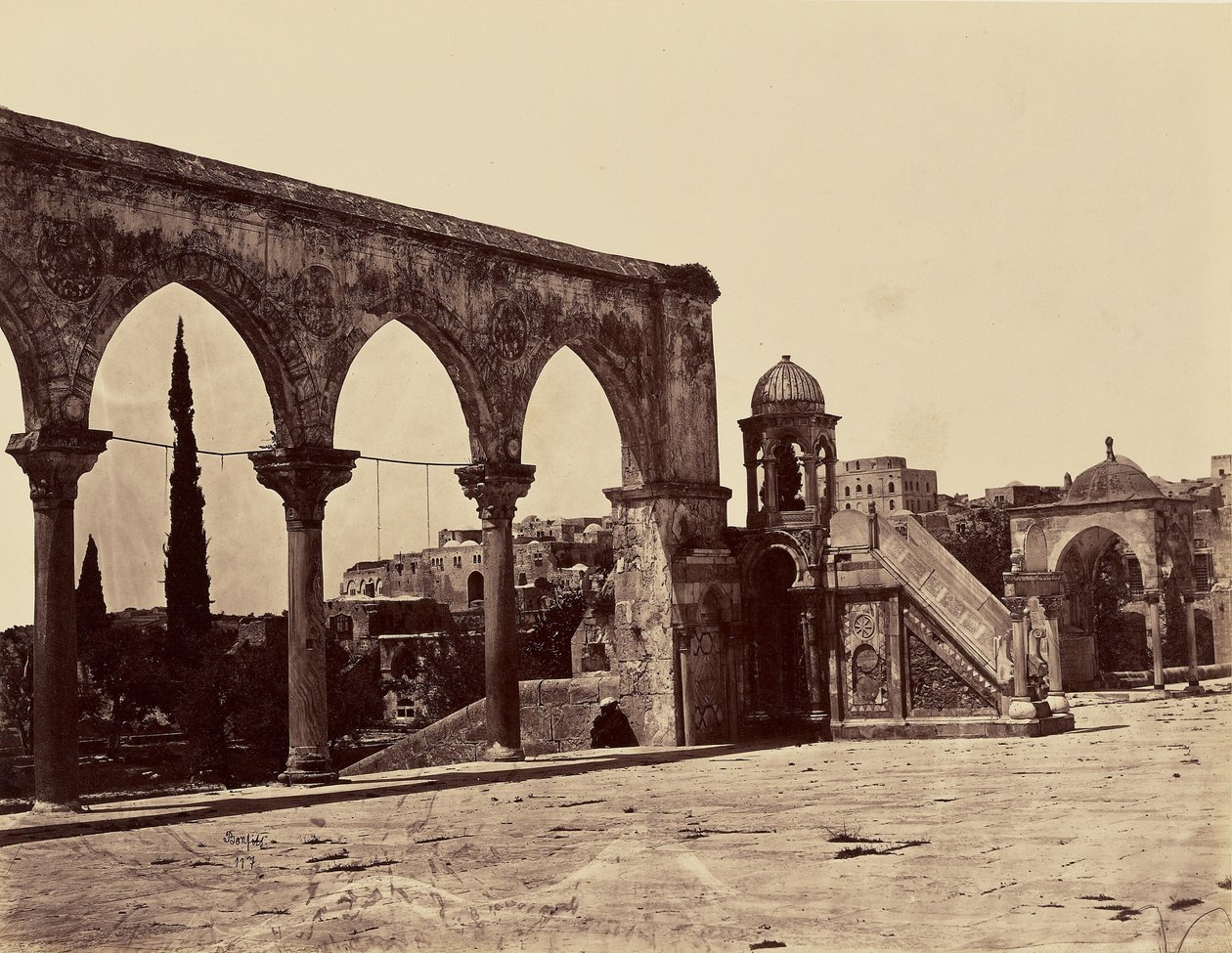 Medlem på Tempelpladsen (Jerusalem) af Félix Bonfils