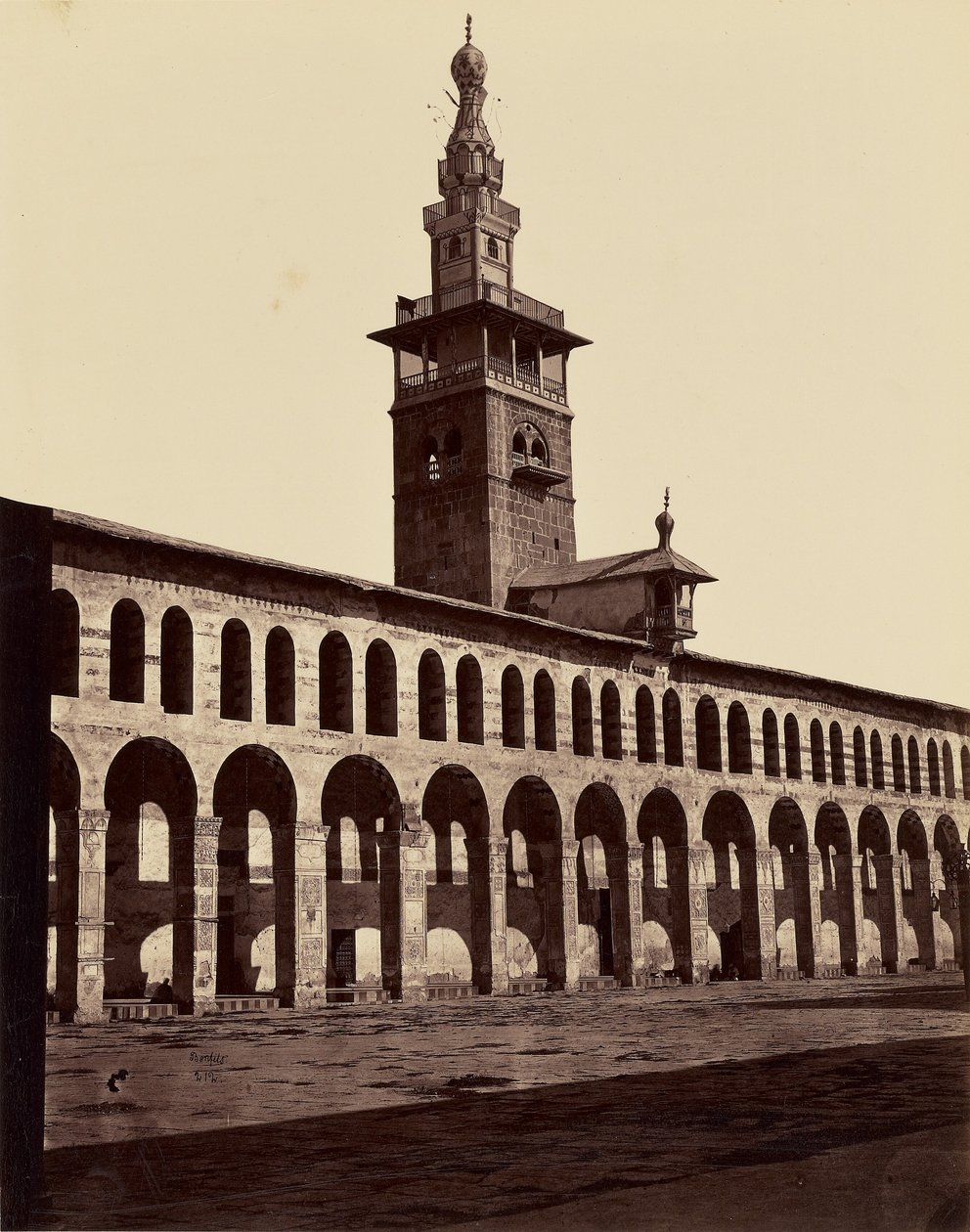 Brudens minaret – Damaskus af Félix Bonfils