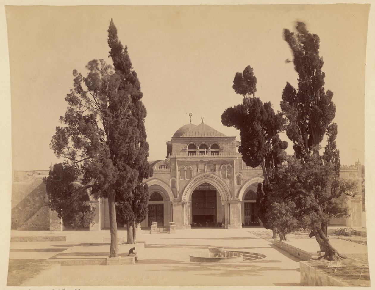 El-Aksa-moskeen af Félix Bonfils