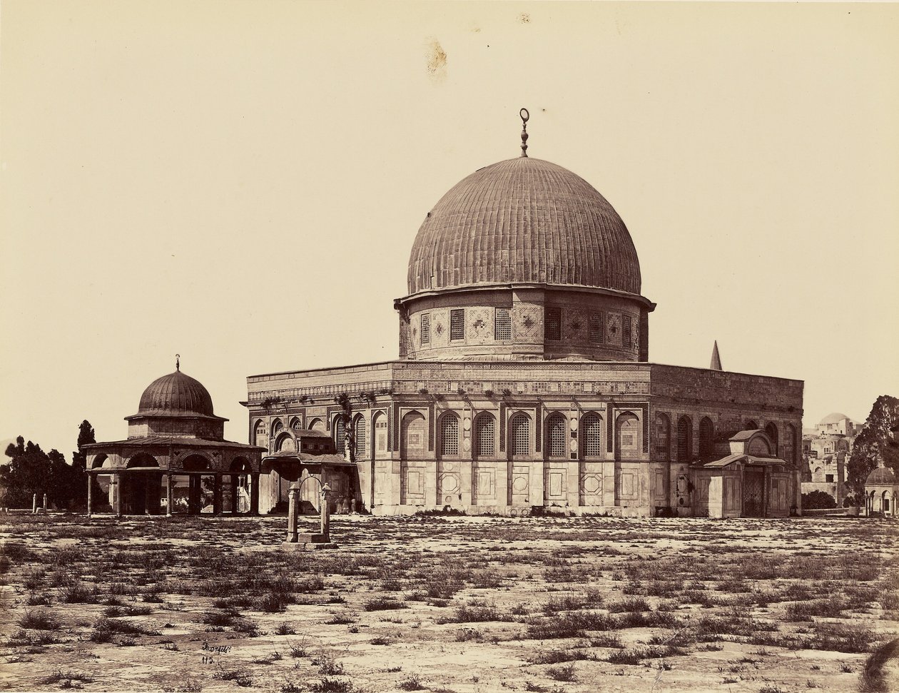 Omars moské og Davids domstol [Jerusalem] af Félix Bonfils