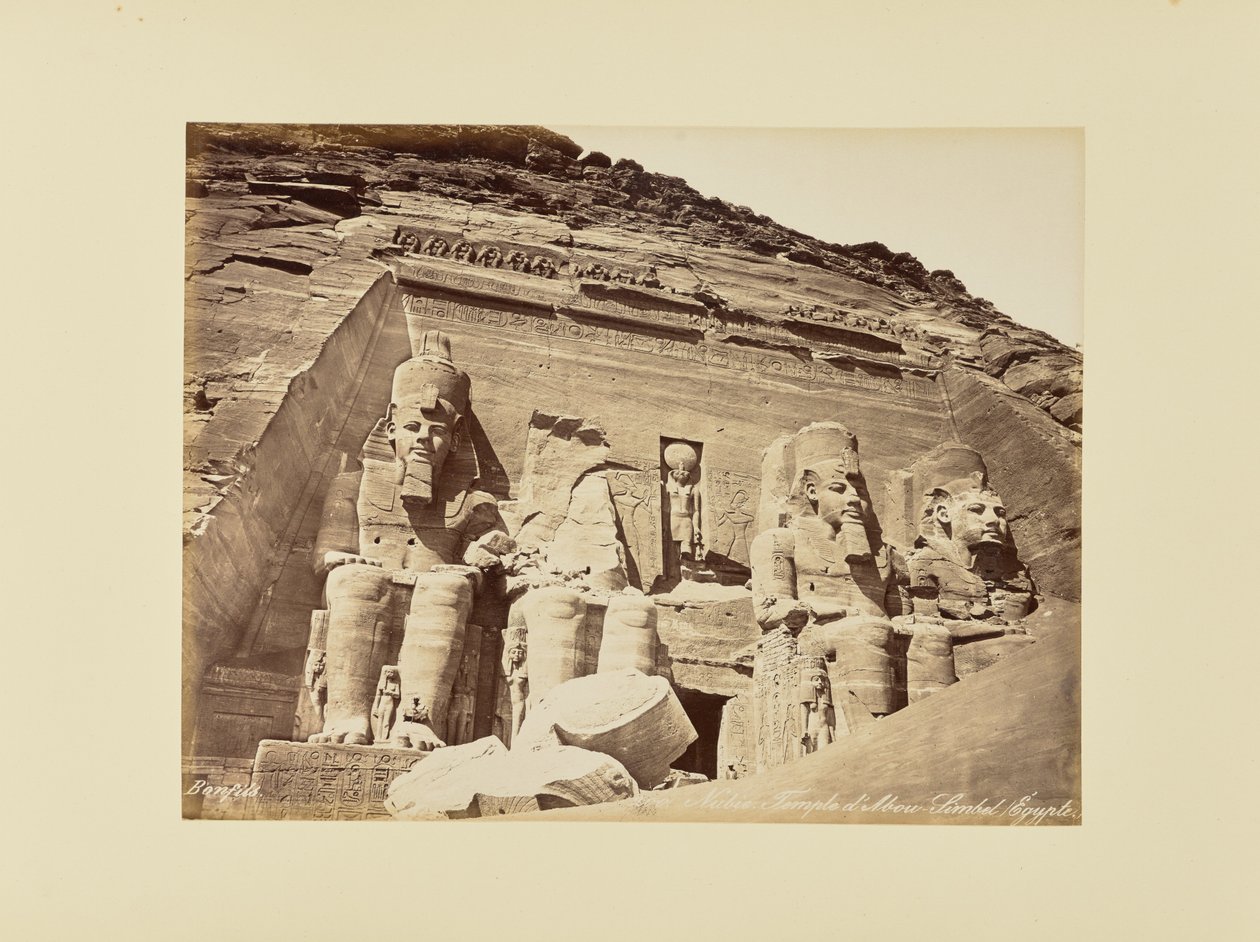 Nubien. Abu Simbel-templet, Egypten af Félix Bonfils