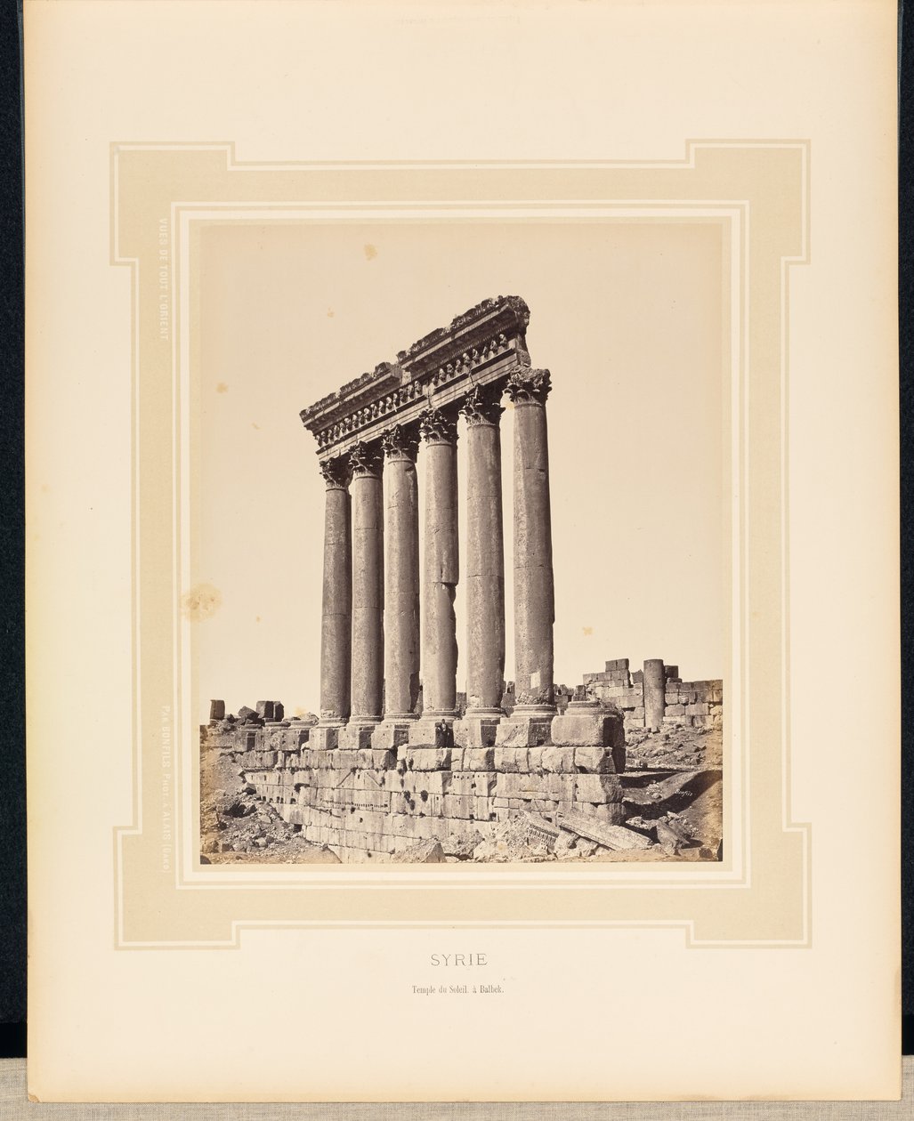 Syrien: Soltemplet i Baalbek af Félix Bonfils