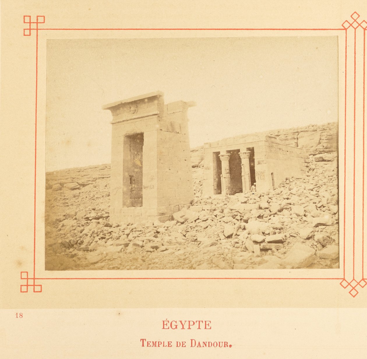 Dandour-templet. af Félix Bonfils