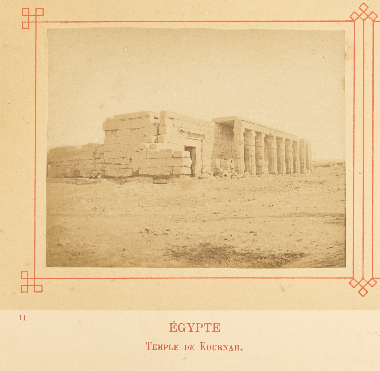 Templet i Kurnah af Félix Bonfils