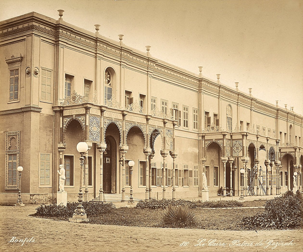 Gezireh-paladset i Kairo, Egypten af Félix Bonfils