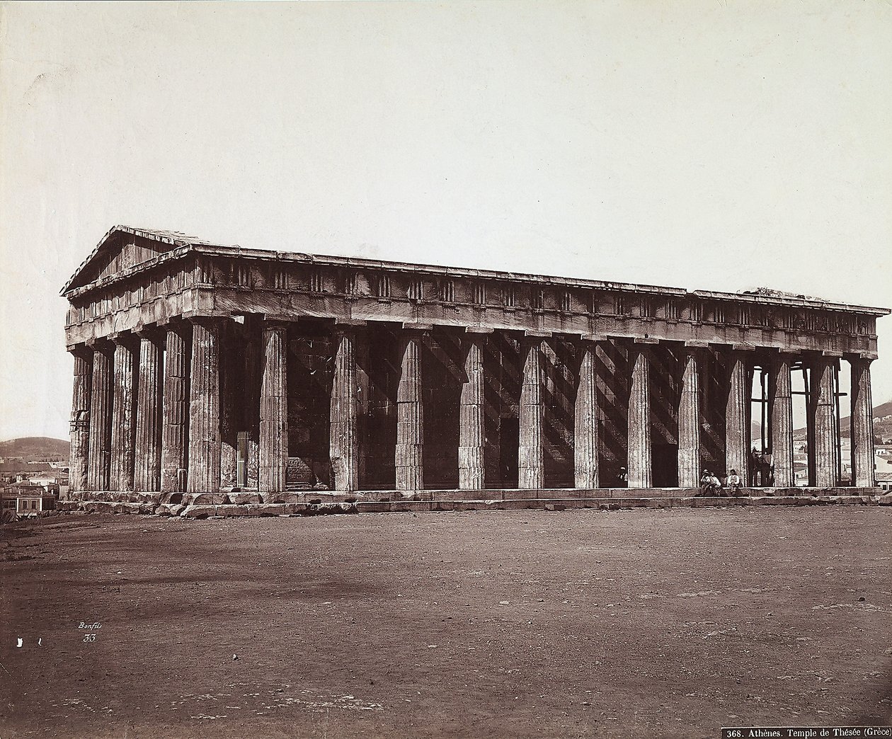 Theseus-templet på Athens Akropolis af Félix Bonfils