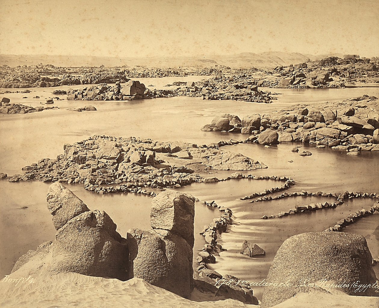 Nilens grå stær, Egypten af Félix Bonfils