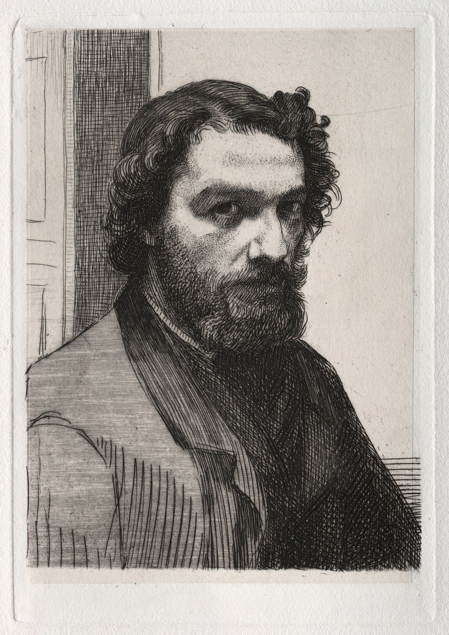 Alphonse Legros, 1861 trykt 1875. af Felix Bracquemond