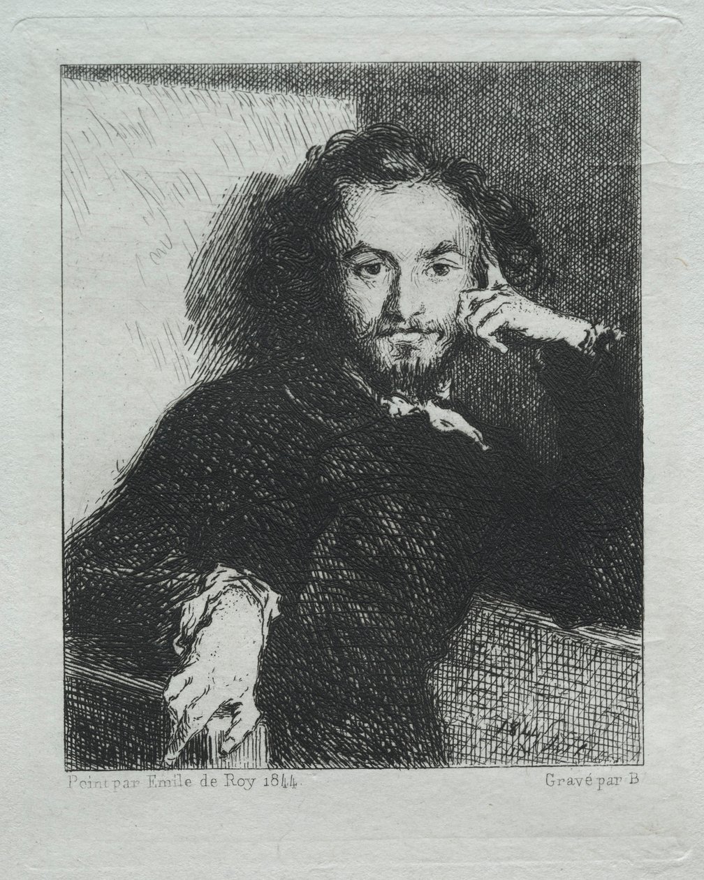 Baudelaire, efter Emil de Roy, 1869. af Felix Bracquemond