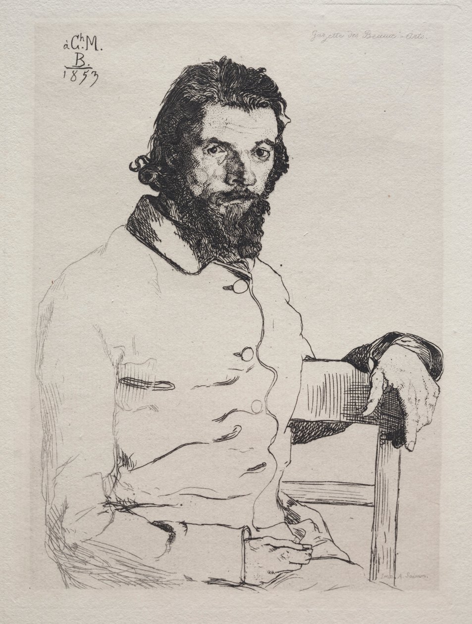 Charles Méryon, 1884. af Felix Bracquemond