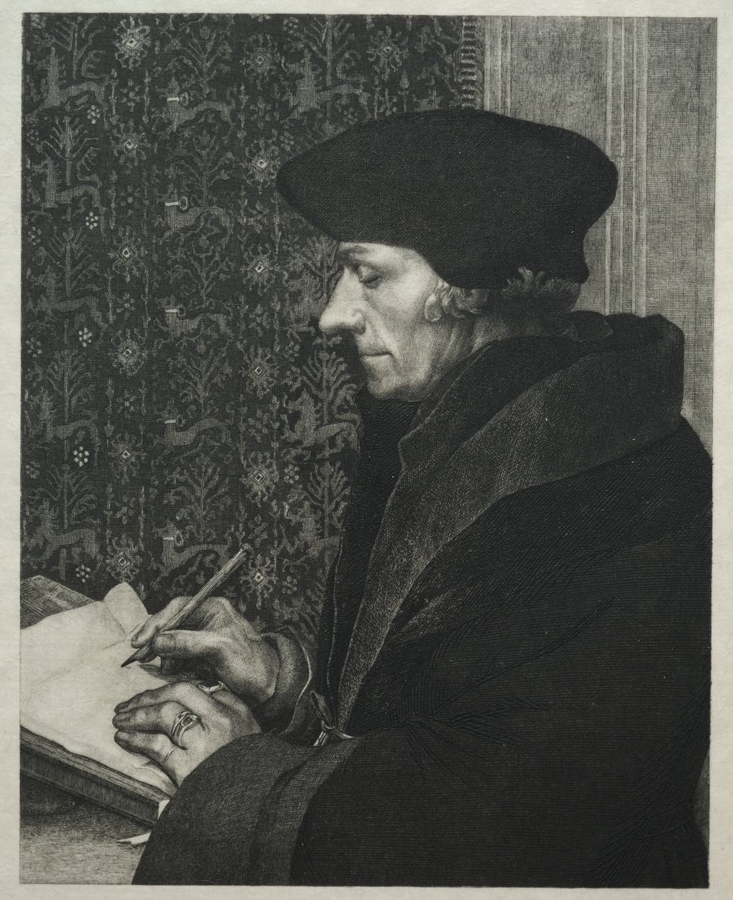 Erasmus, efter Holbein af Felix Bracquemond