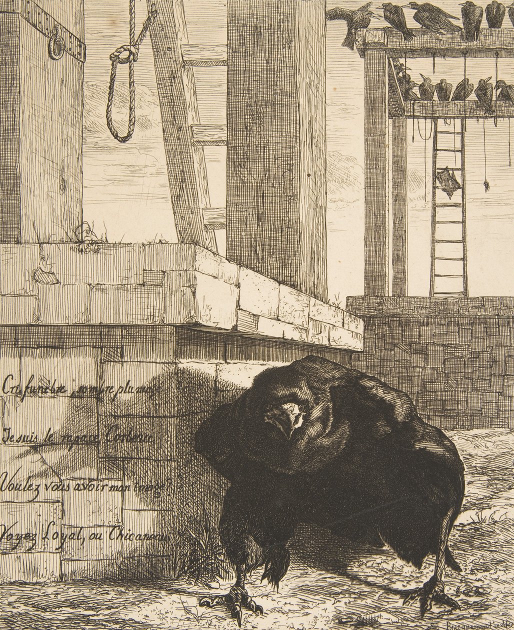 Ravnen, 1859. af Felix Bracquemond