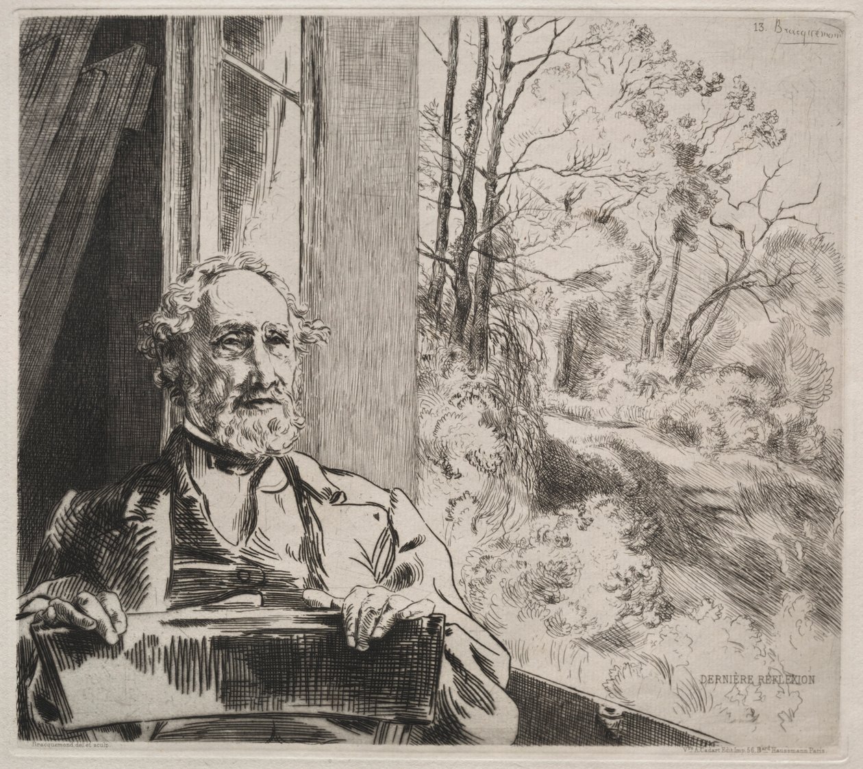 Meyer-Heine, ca. 1872 af Felix Bracquemond