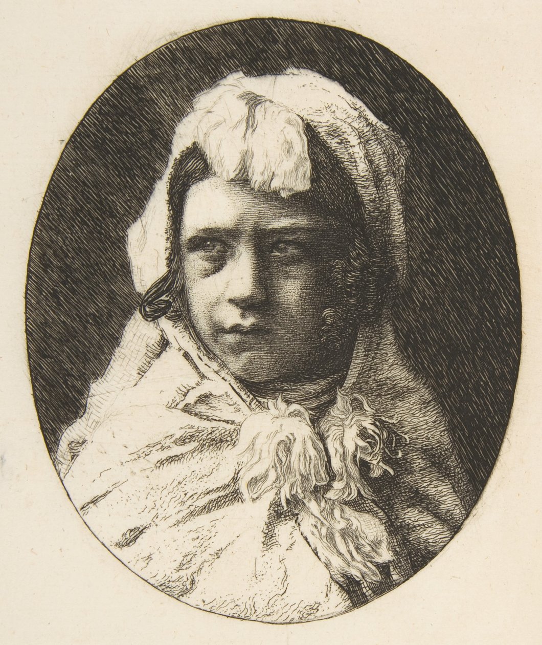 Portræt af Henri Houssaye, som et barn, 1855-60. af Felix Bracquemond