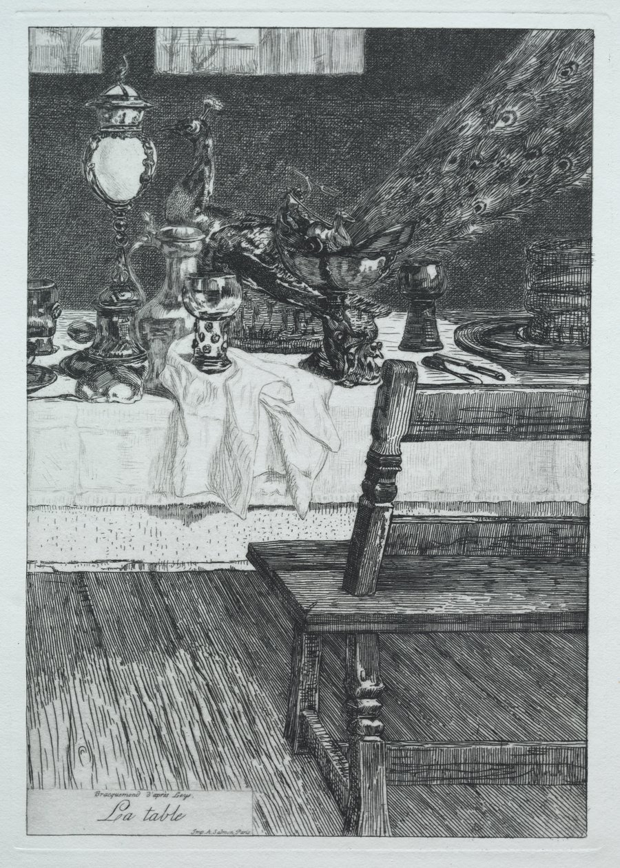 Tabellen, efter H. Leys af Felix Bracquemond