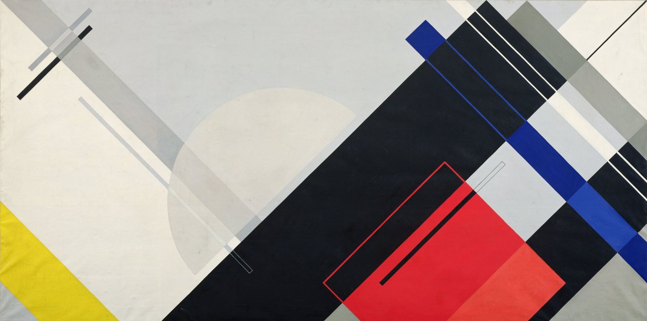 Komposition Mural III (olie på lærred) af Felix Del Marle