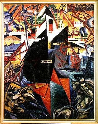 Havnen (olie på lærred) af Felix Del Marle