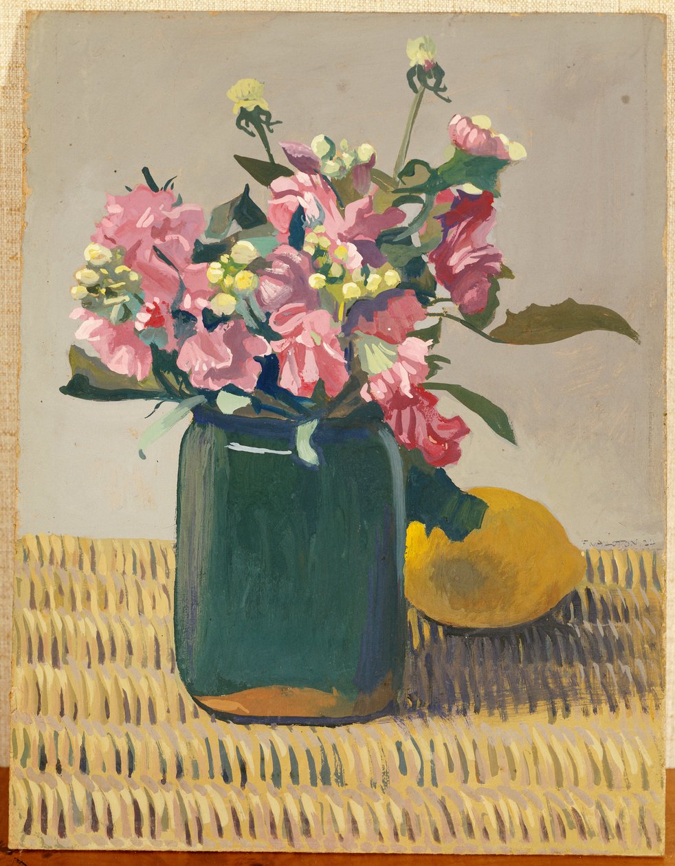 En buket blomster og en citron, 1924 af Felix Edouard Vallotton