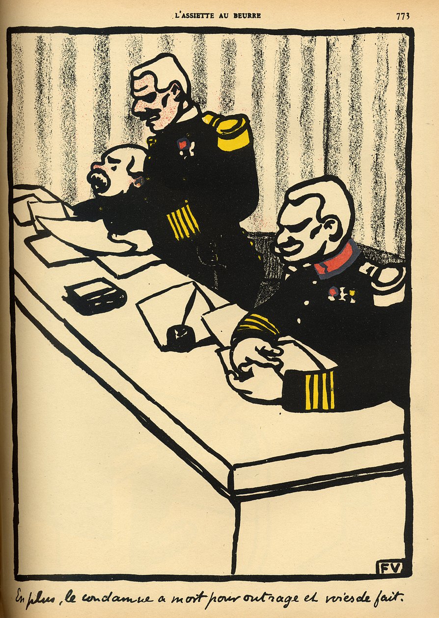 En militærdomstol udtaler en dødsdom fra 