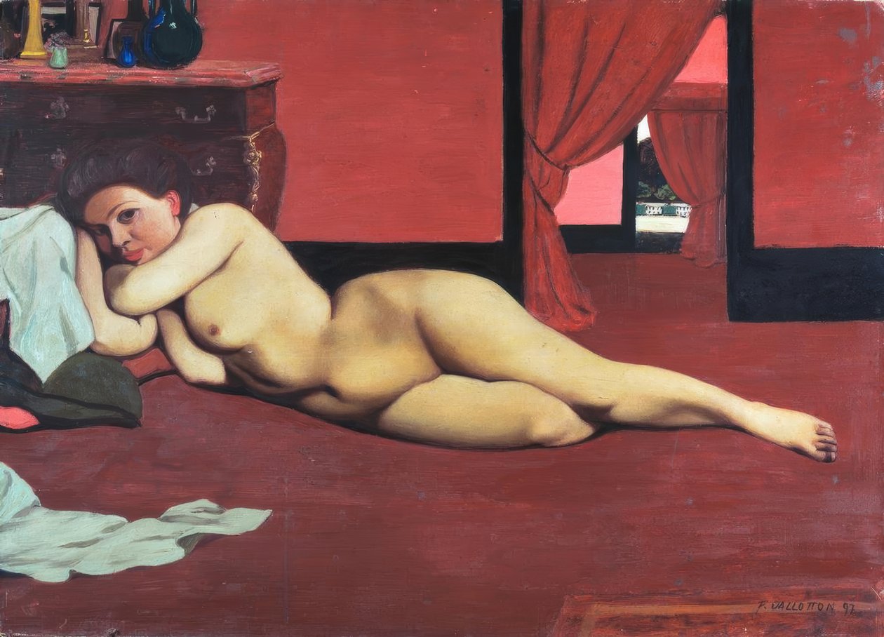 Nøgen i den røde salon af Felix Edouard Vallotton