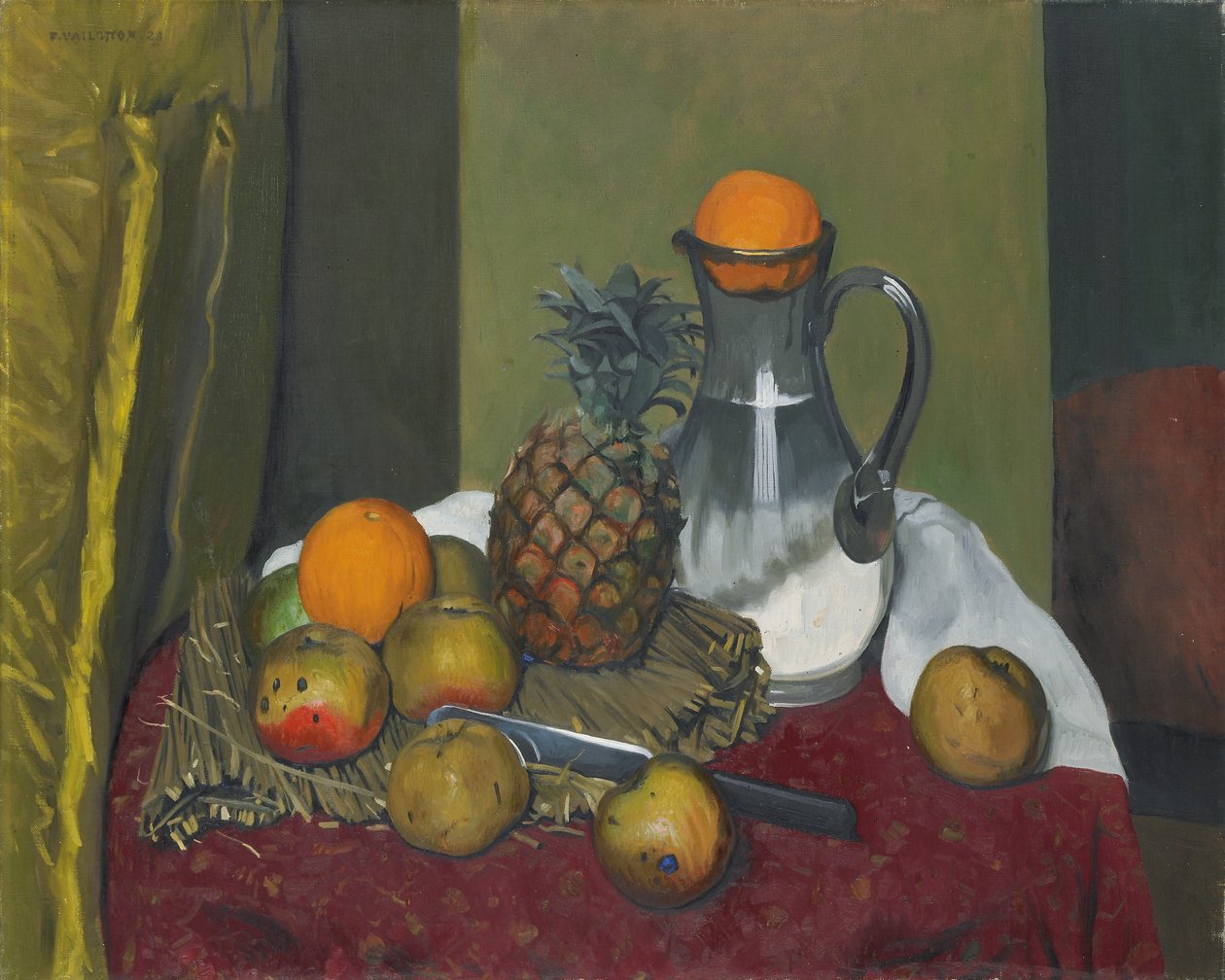Æbler og en ananas, 1923 af Felix Edouard Vallotton