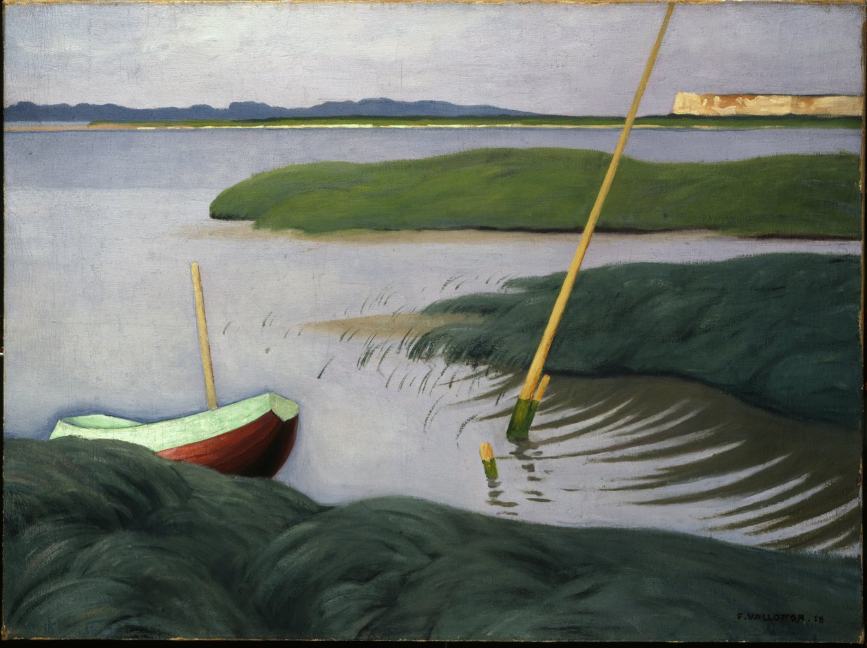 Båd i Berville, 1918 af Felix Edouard Vallotton