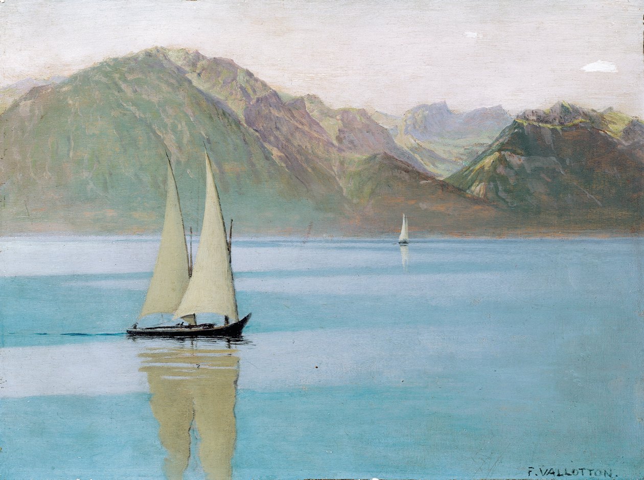 Båd på Genevesøen, 1892 af Felix Edouard Vallotton