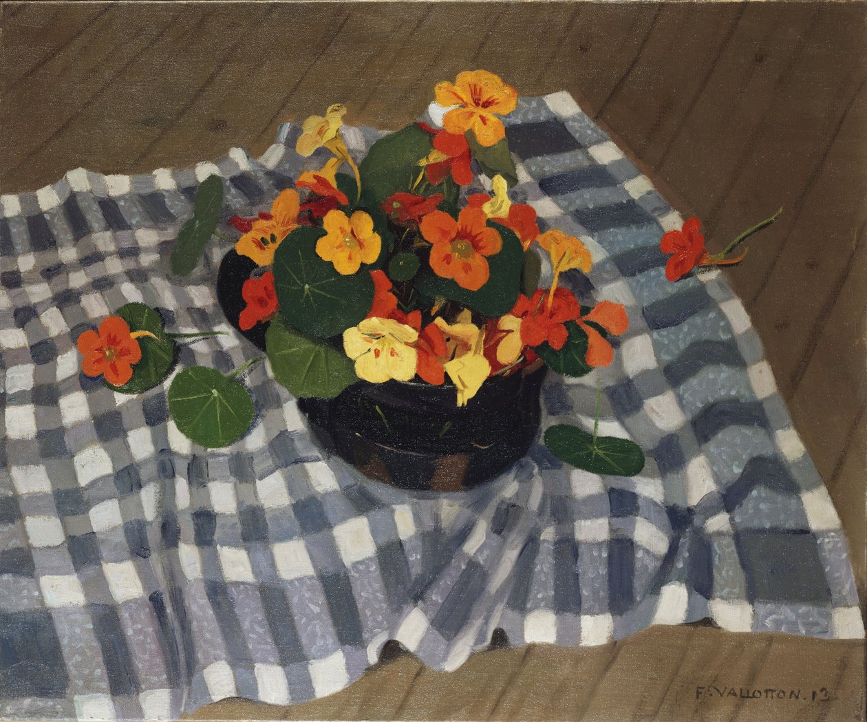 Skål med Nasturtiums af Felix Edouard Vallotton