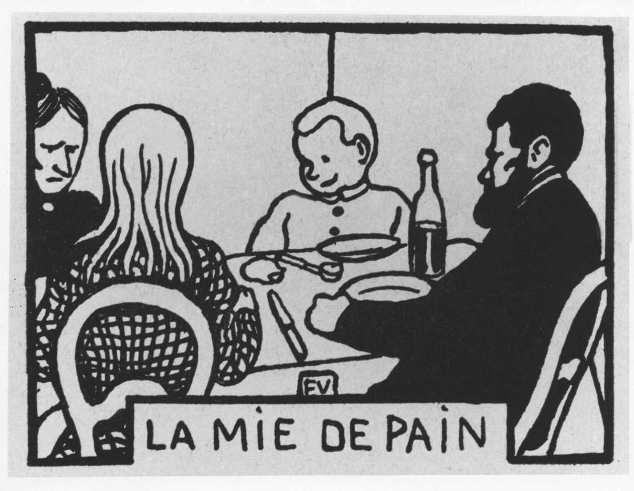 Gulerodshår: ""la crumb de pain"", Jules Renard, illustration af Felix Vallotton, red. Flammarion. af Felix Edouard Vallotton