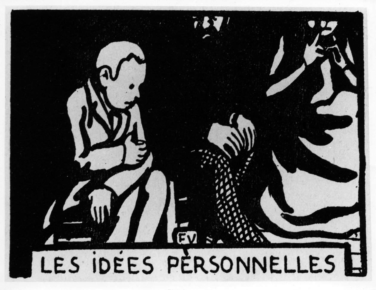 Gulerodshoved: "personlige ideer" skrevet af Jules Renard, red. Flammarion (illustration) af Felix Edouard Vallotton